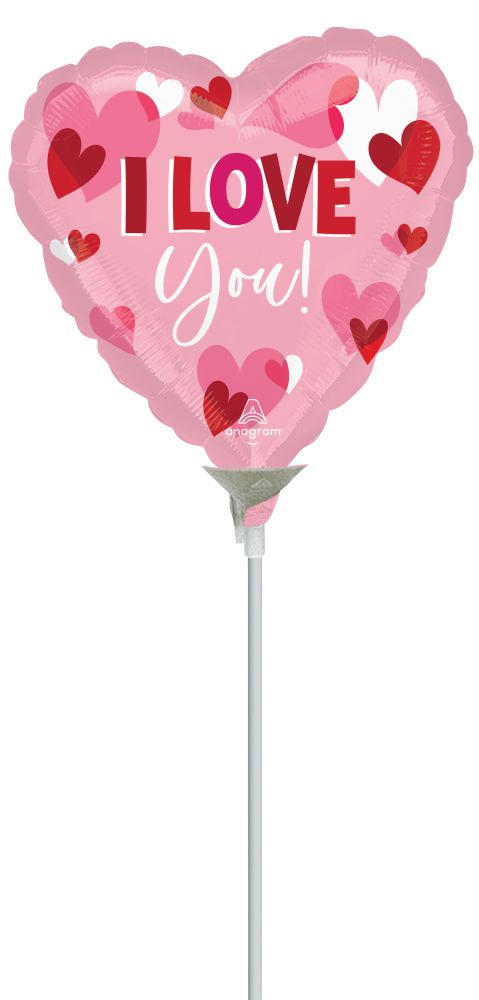 04" I Love You Playful Hearts Balloon