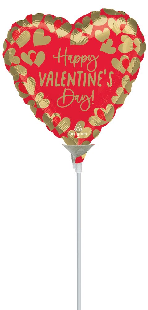 04" Golden Happy Valentines Day Balloon
