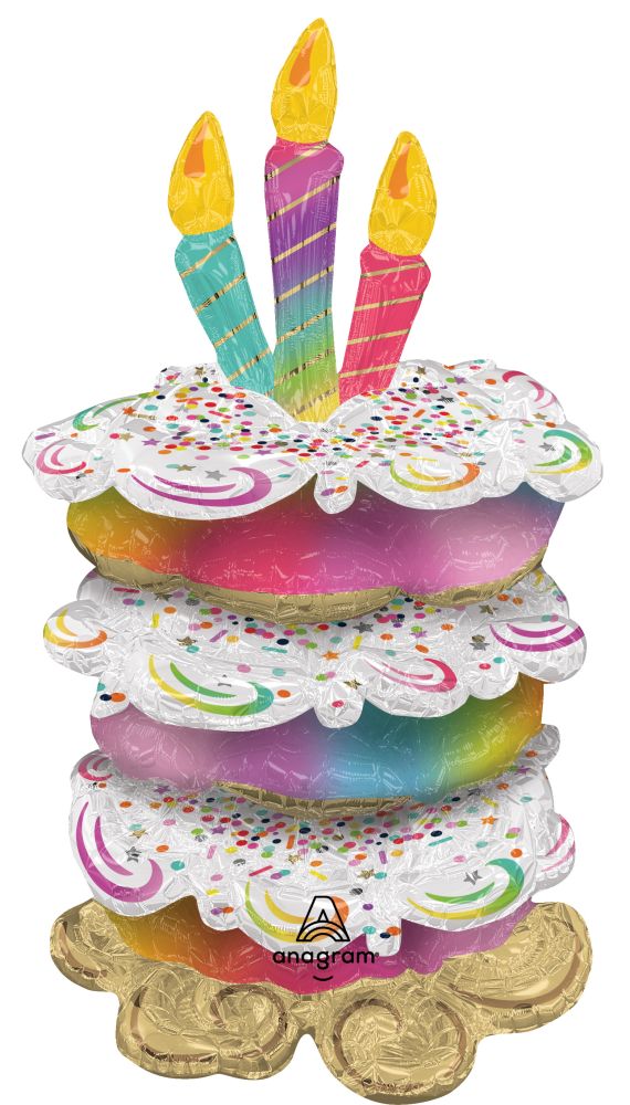 Large Decor Birthday Cake Stacker Balloon