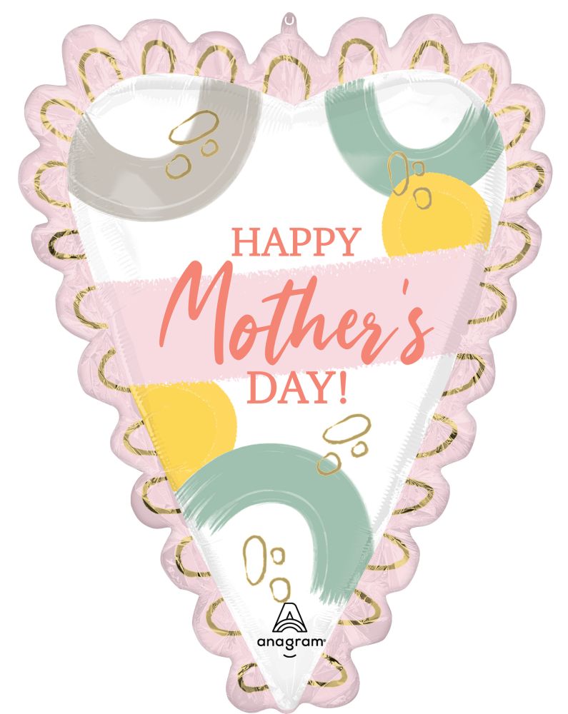 Supershape Happy Mothers Day Sketched Heart Balloon