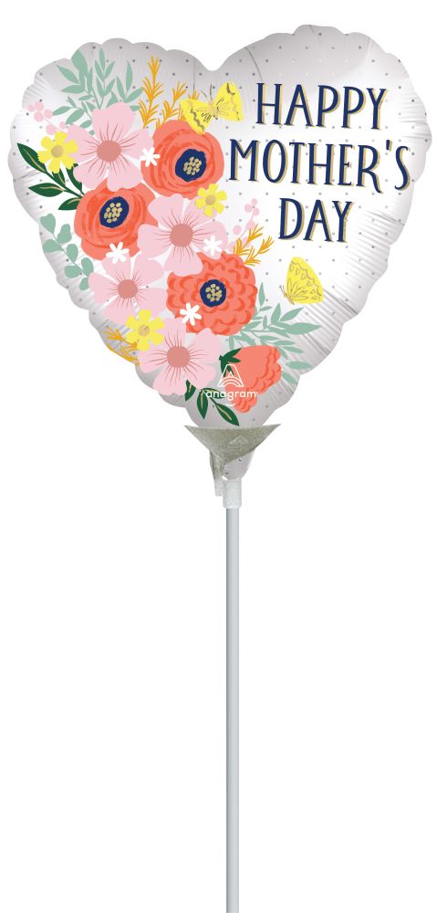 04" Happy Mothers Day Satin Blooms Balloon
