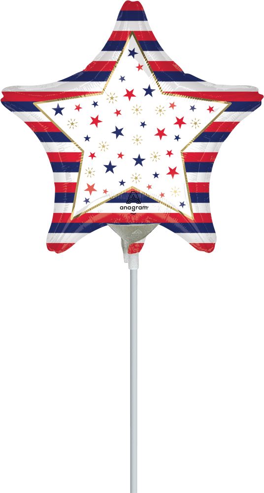 09" Patriotic Stars and Stripes Balloon