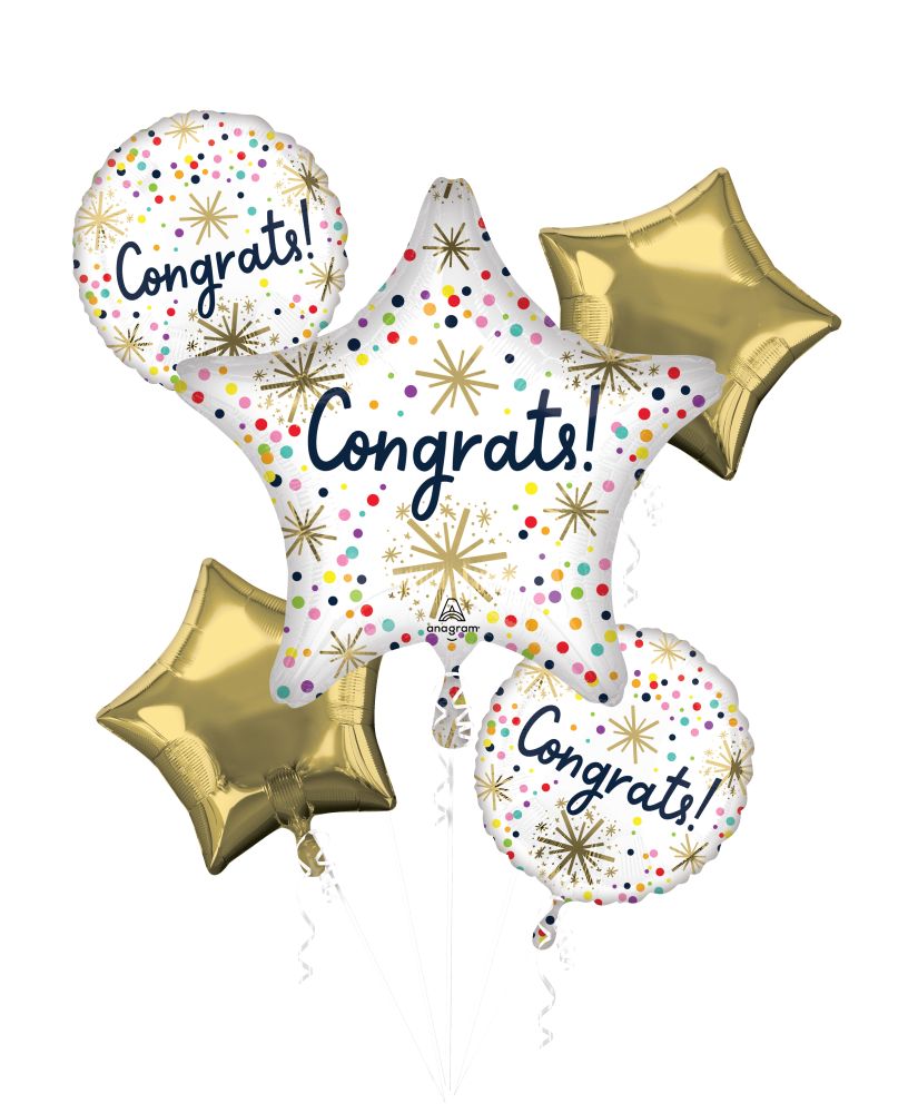 Balloon Bouquet Confetti Sprinkle Congrats