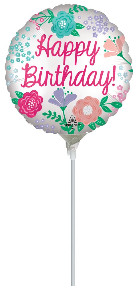 04" Satin Happy Birthday Garden Balloon