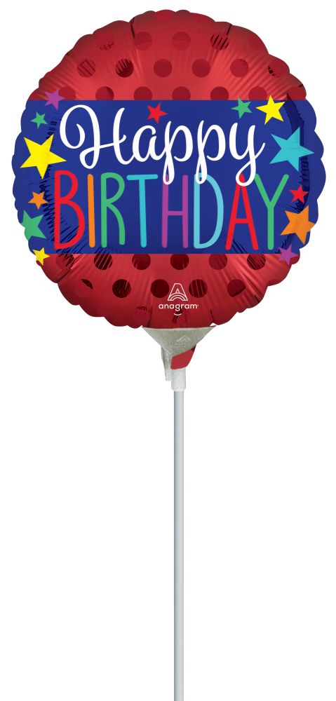 09" Satin Happy Birthday Banner Balloon