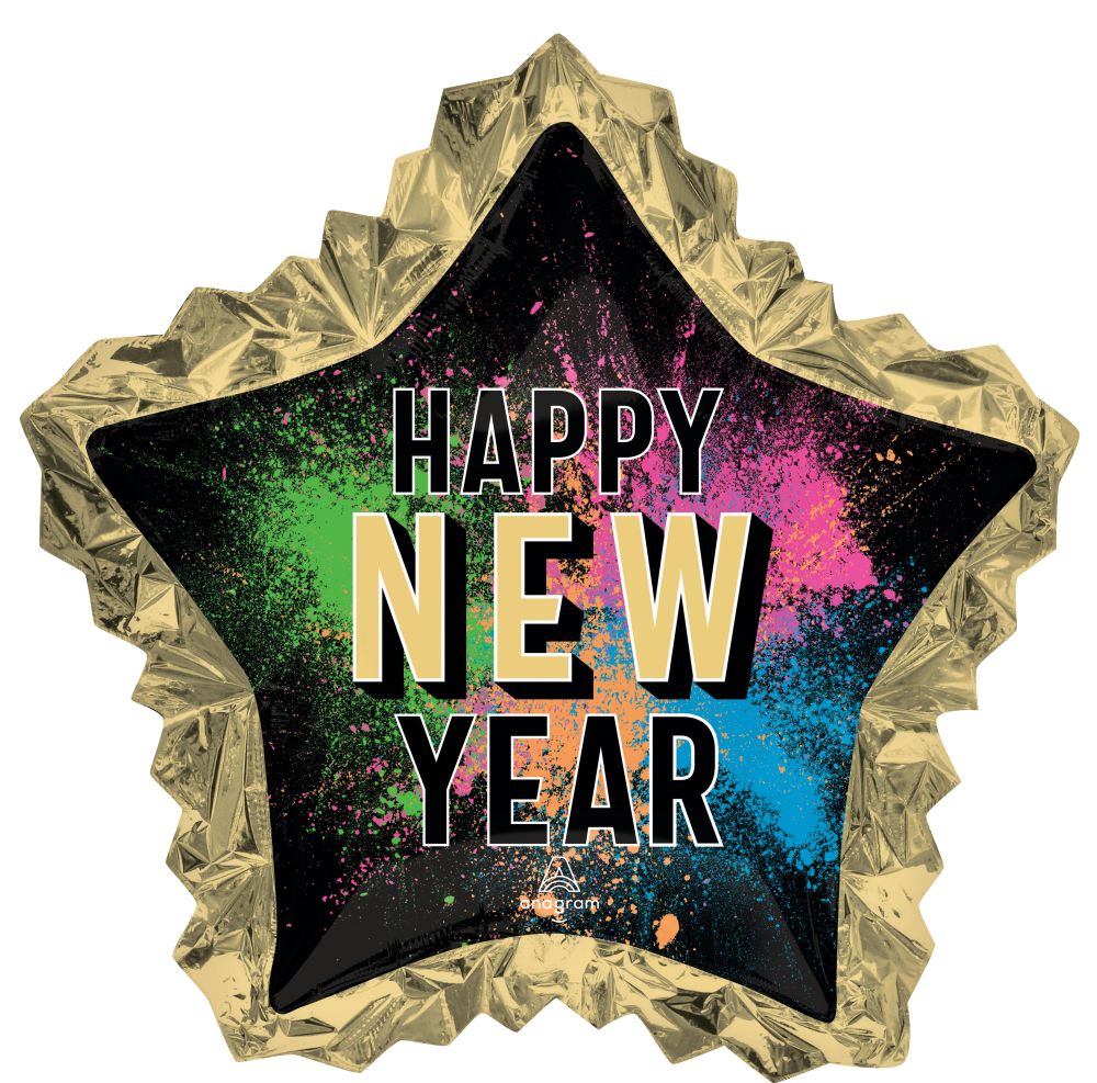 SuperShape New Year Glow Star Balloon