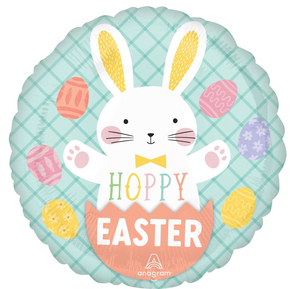 Standard Hoppy Easter Bunny and Eggs Balloon