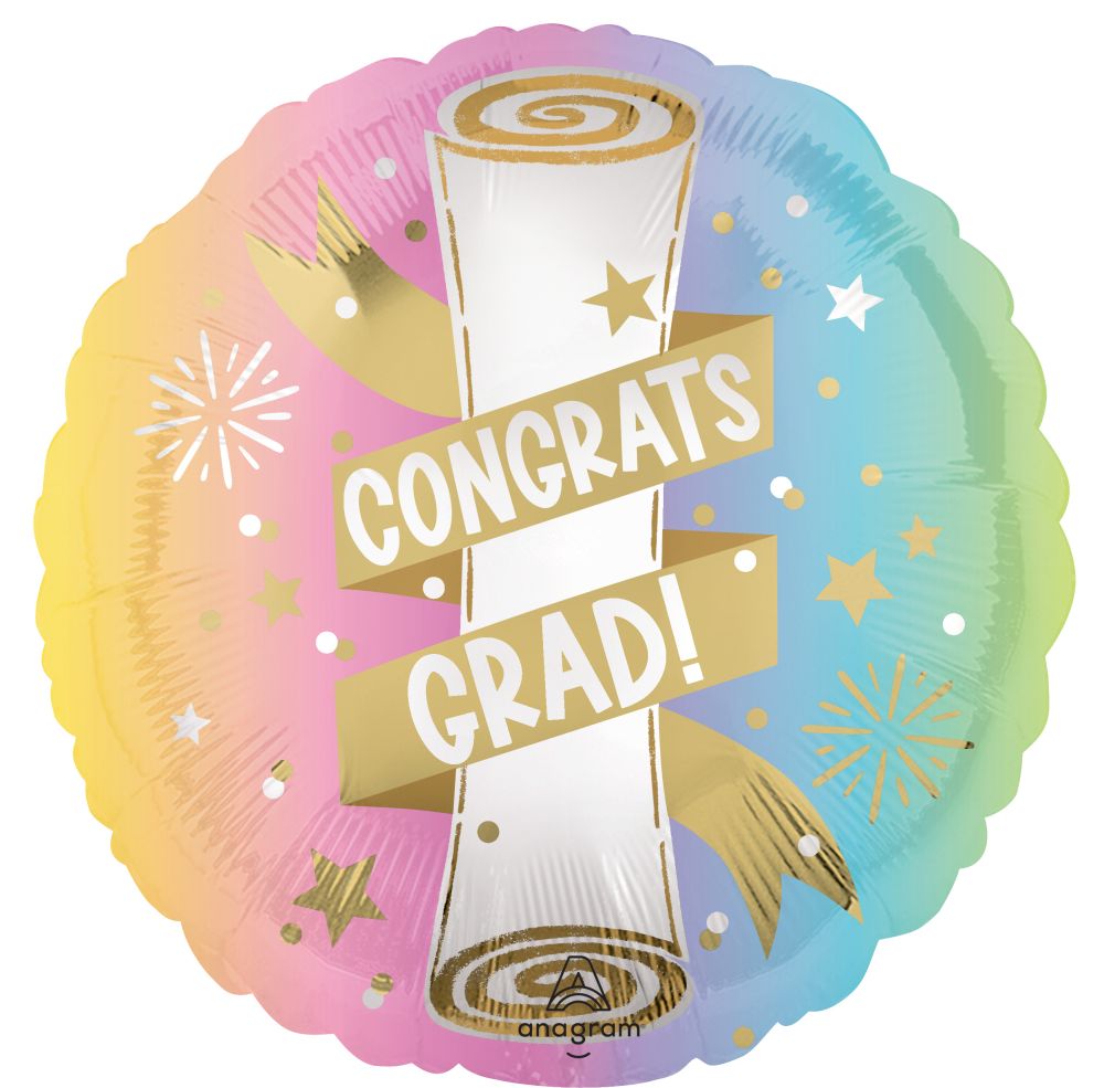 Standard Satin Pastel Grad Party Balloon