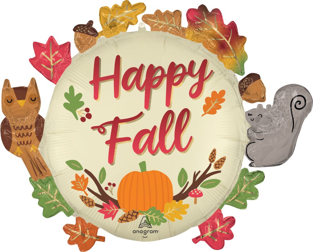 SuperShape Satin Happy Fall Balloon