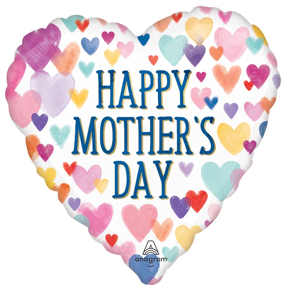 Jumbo Happy Mothers Day Sprinkle Hearts Balloon