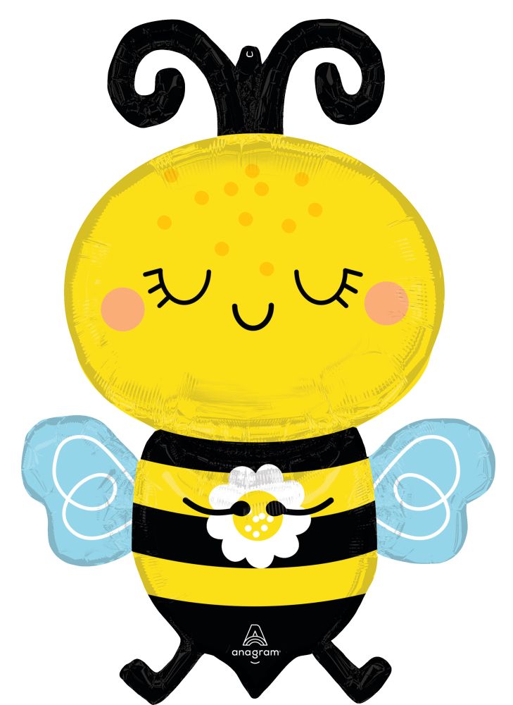 SuperShape Happy Bee Flower Balloon