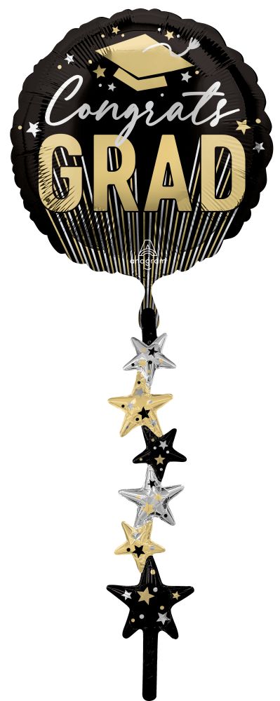 Airwalker Tail Stripes On Stripes Grad Stars Balloon