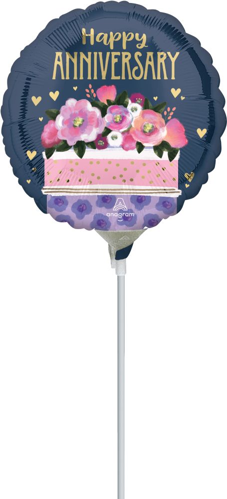 09" Happy Anniversary Cake Balloon