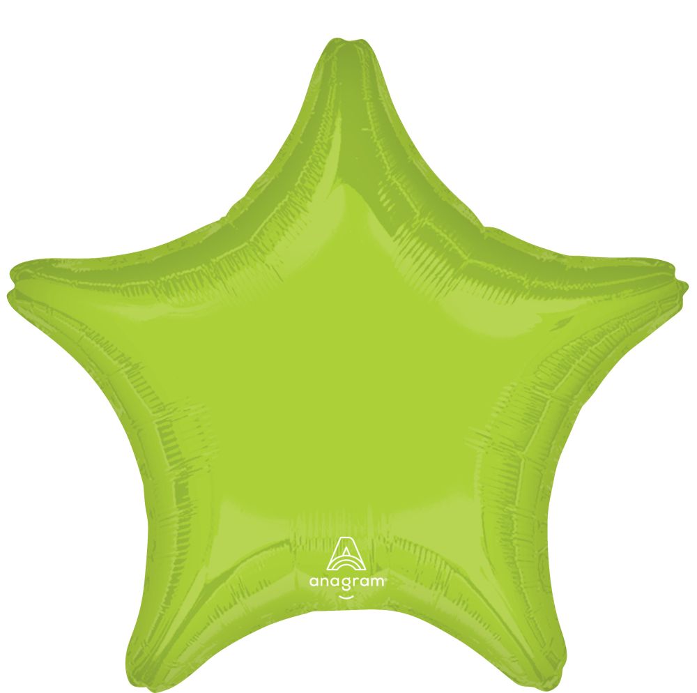 18" Vibrant Green Star (non-packaged) Balloon
