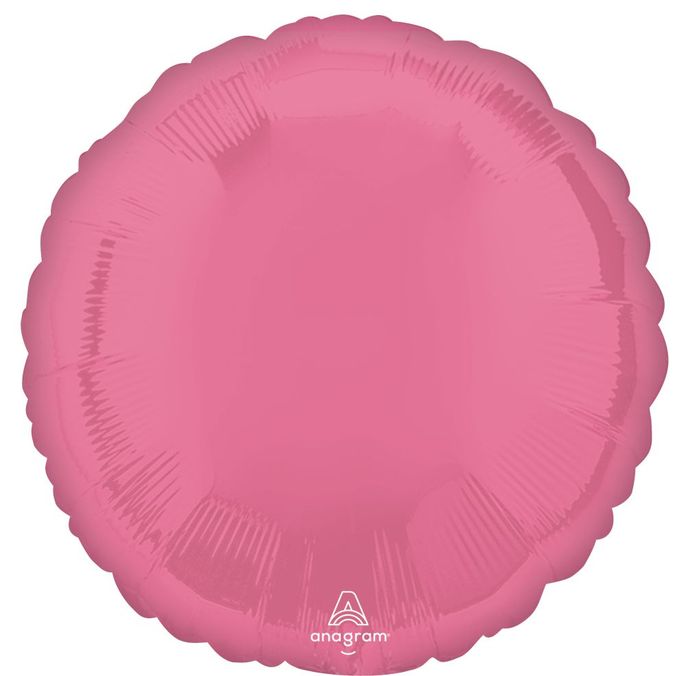 18" Vibrant Pink Circle (non-packaged) Balloon