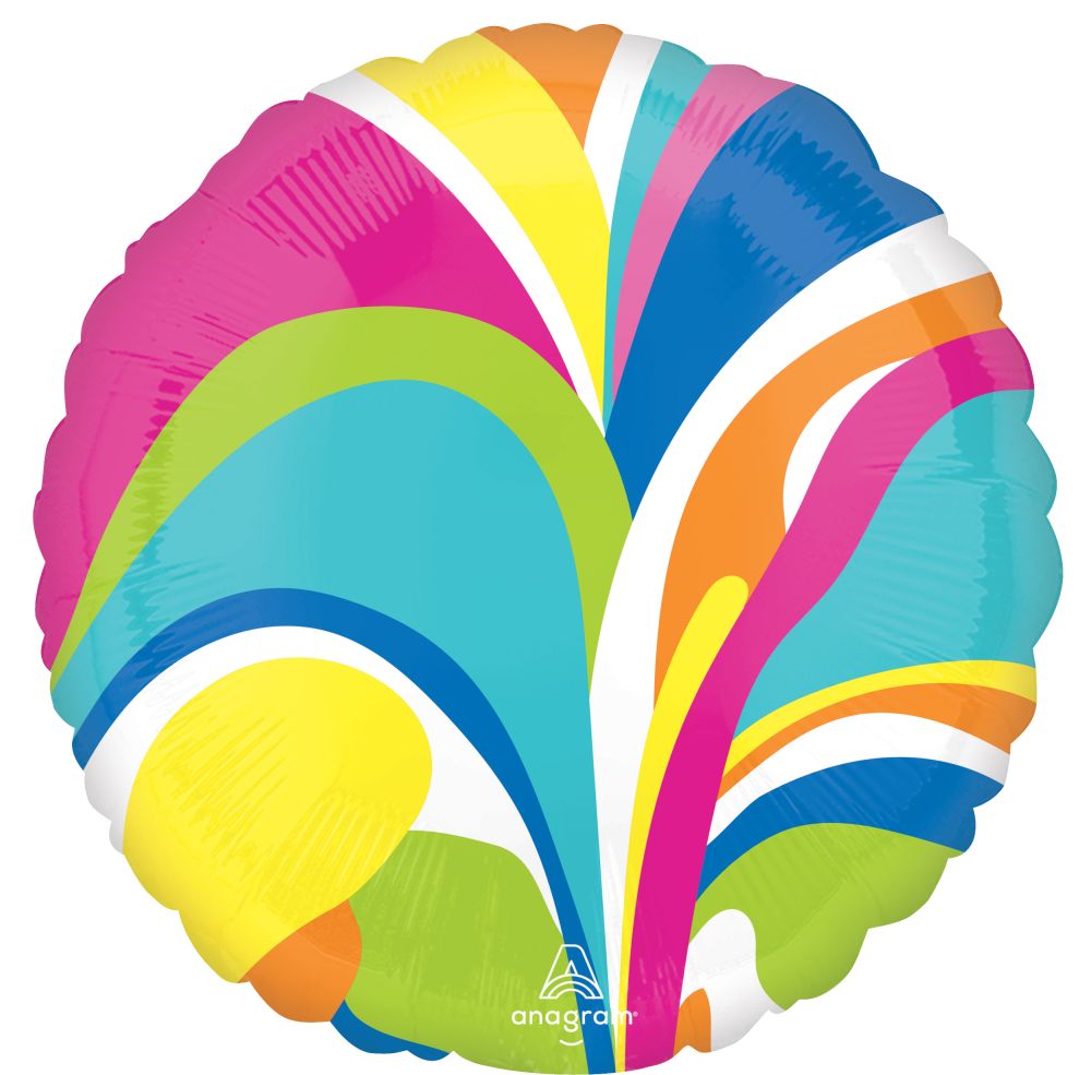 18" Vibrant Marble Circle (non-packaged) Balloon