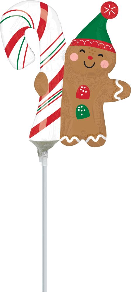 MiniShape Merry Christmints Gingerbread Man Balloon