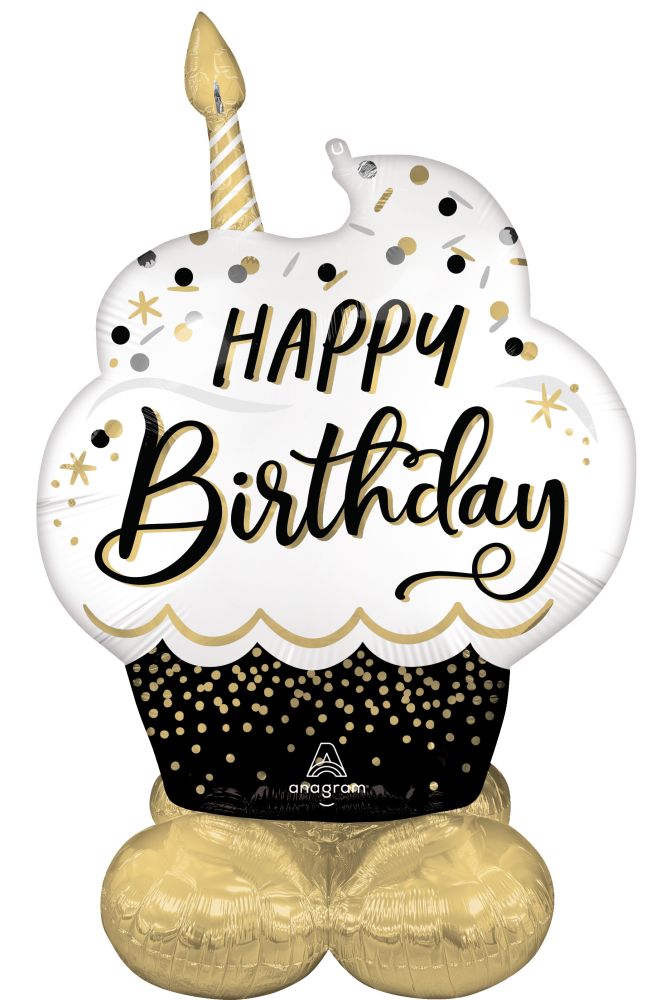 Airloonz Cupcake Happy Birthday Wishes Balloon