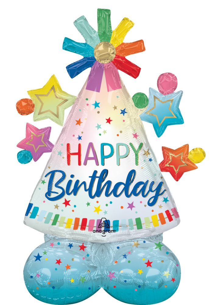 AirLoonz Junior Happy Birthday Party Hat Balloon
