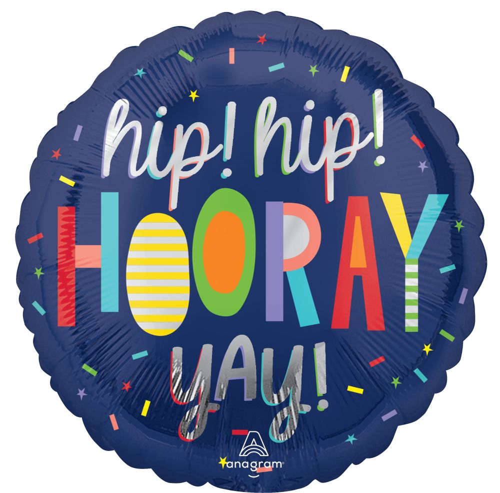 18" Hip Hip Hooray! Balloon