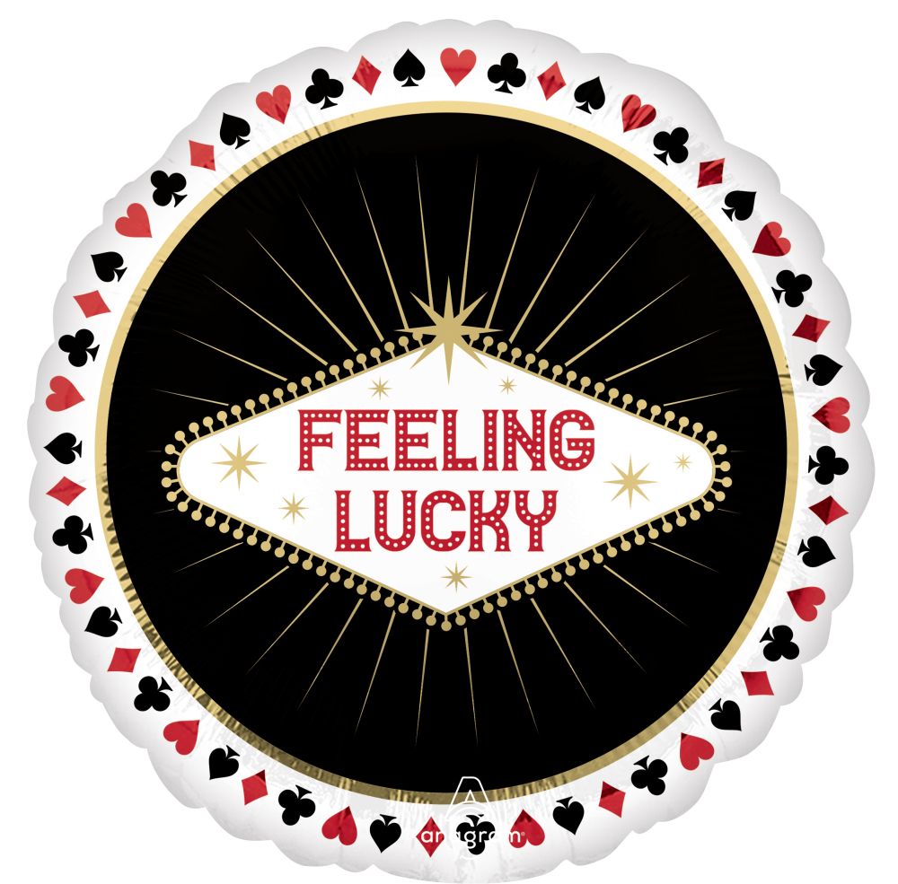 18" Feeling Lucky Casino Balloon