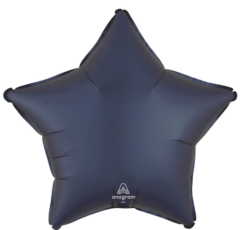 18" Satin True Navy Star Balloon