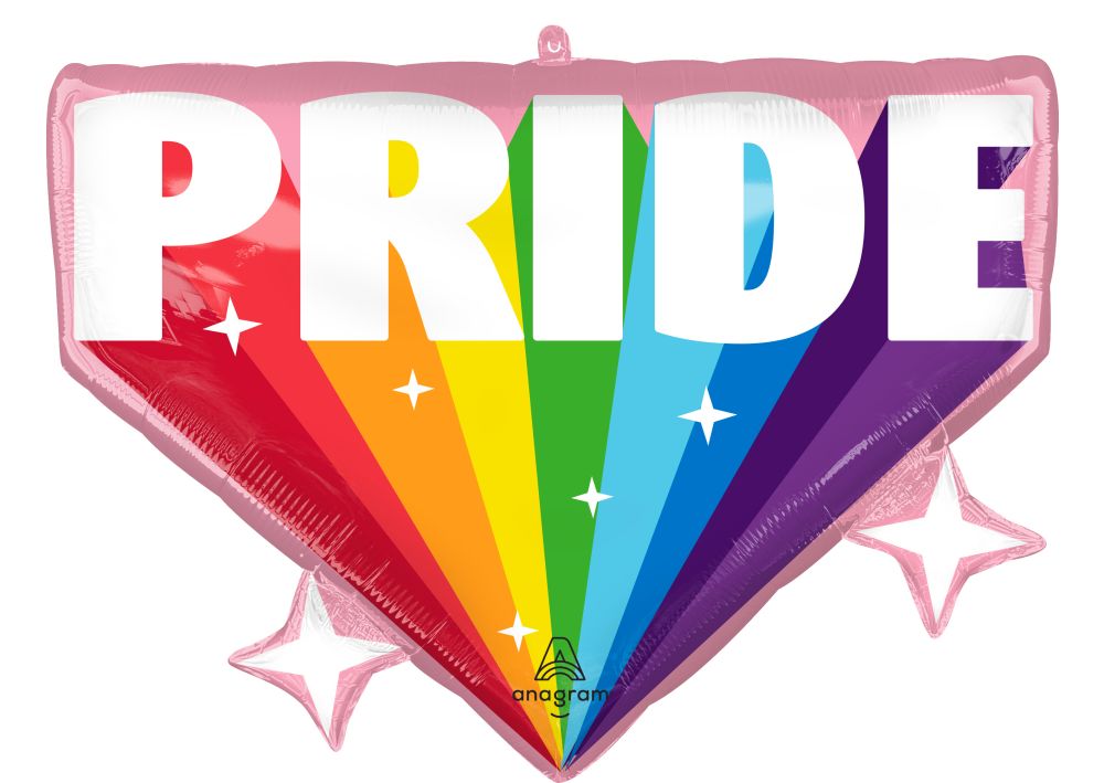 SuperShape Burst of Pride Balloon