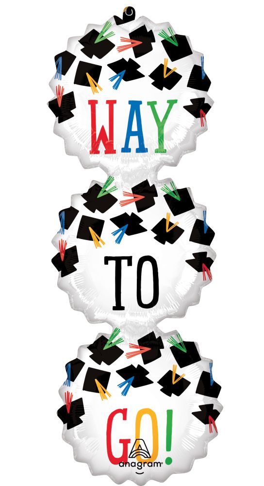 SuperShape Hats Off Way to Go Grad Balloon