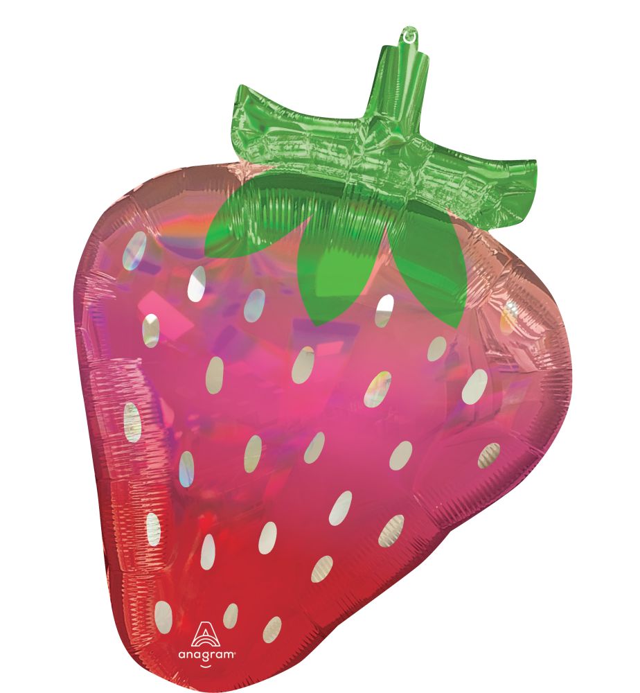 SuperShape Fruity Mix Iridescent Strawberry Balloon
