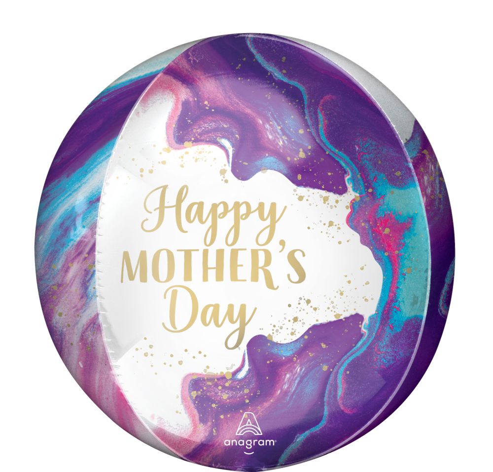 Orbz Happy Mothers Day Alluring Marble Balloon