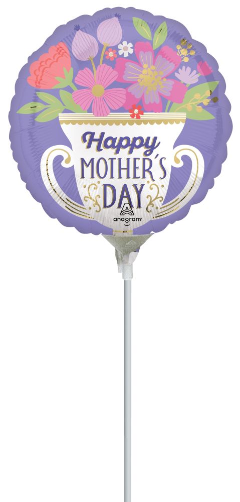 09" Satin Happy Mother's Day Trophy Balloon