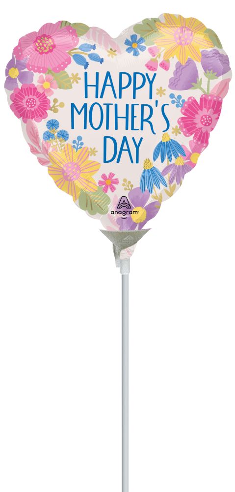 09" Happy Mothers Day Botanical Lines Balloon