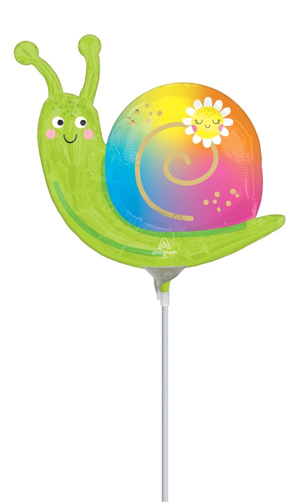 Mini Shape Happy Snail Rainbow Shell Balloon