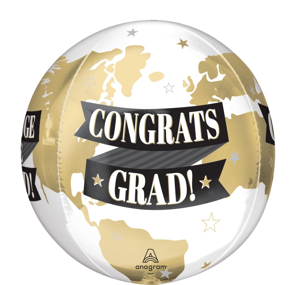 Orbz To the Grad Go Change the World Balloon
