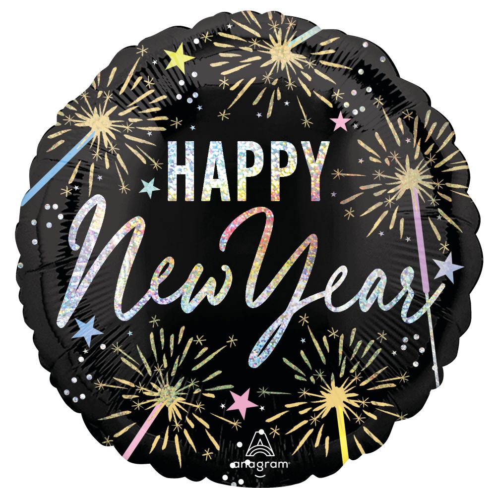 Standard Holographic New Year Festive Sparkle Balloon
