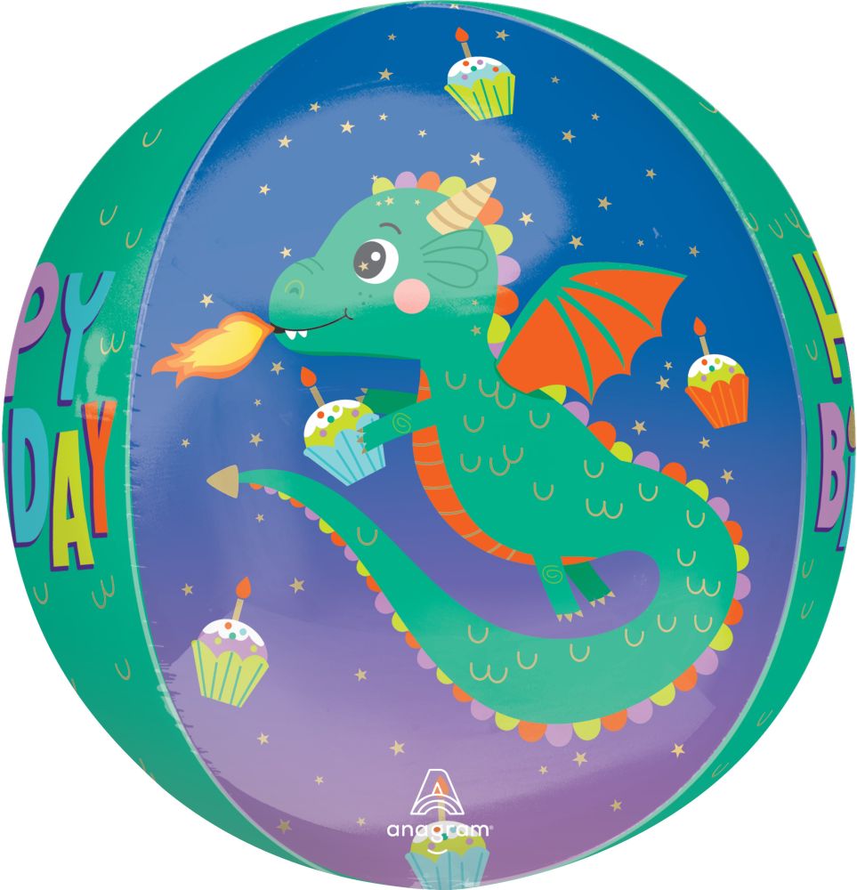 Orbz Cute Dragon Birthday Balloon