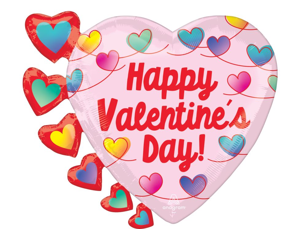 SuperShape Happy Valentines Day Infinite Knots Balloon