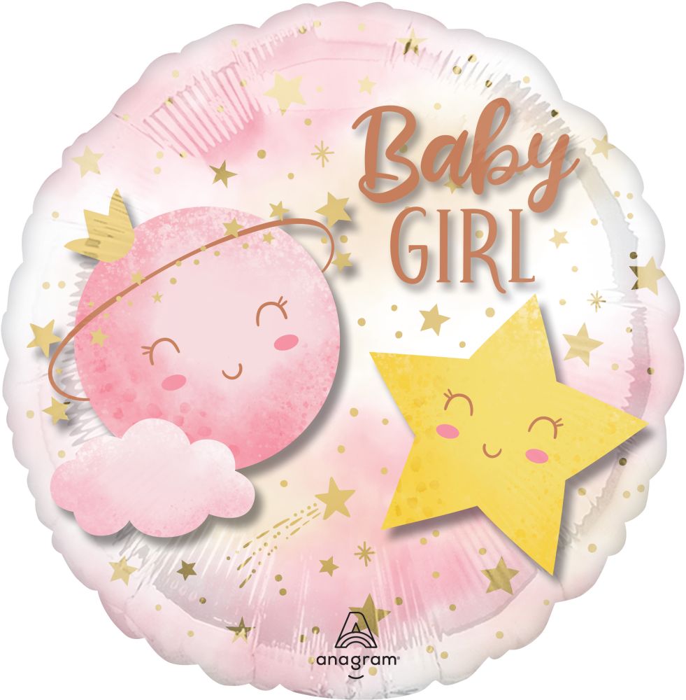 21" Panoramic Little Moon Girl Balloon