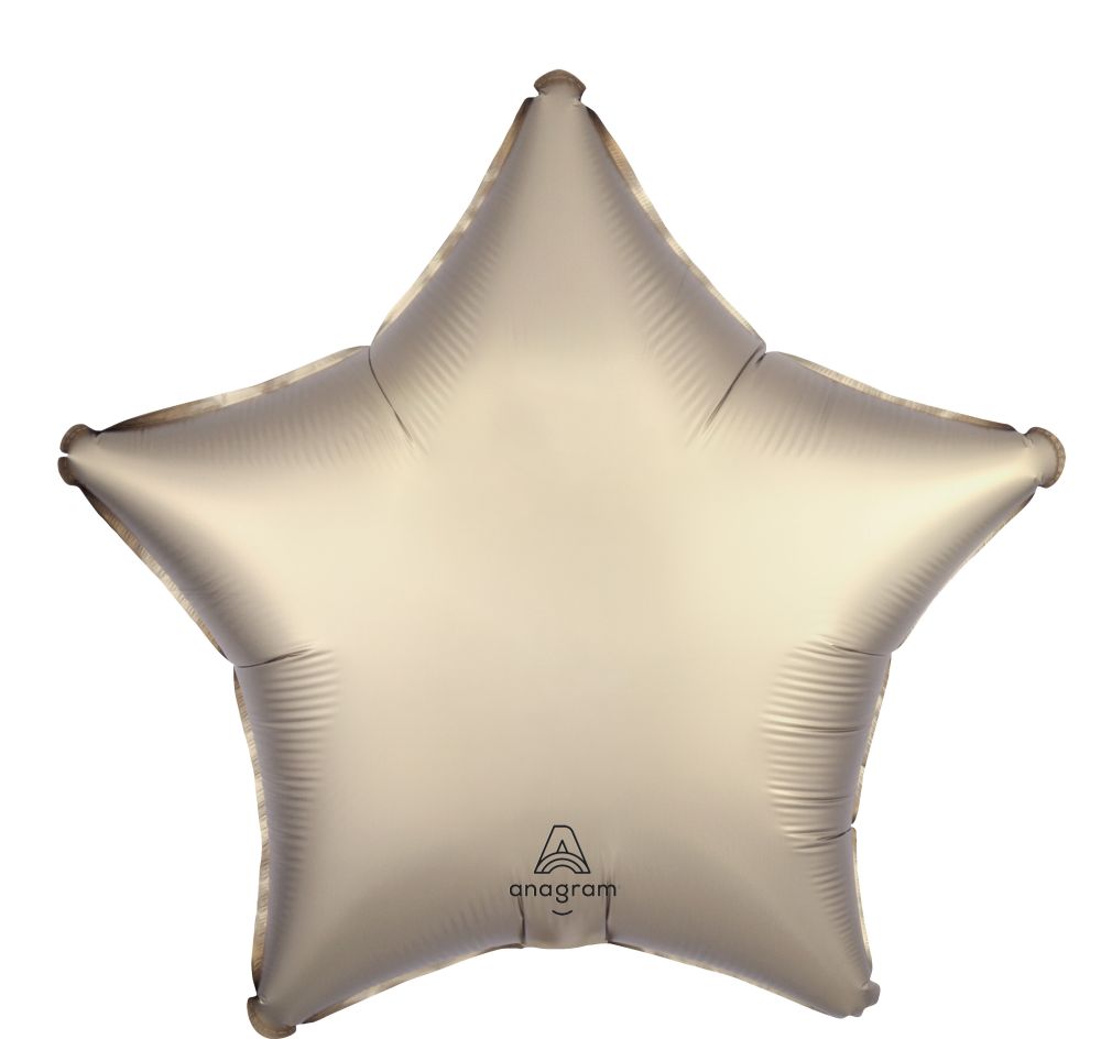18" Satin Luxe Star Prosecco Flat Balloon