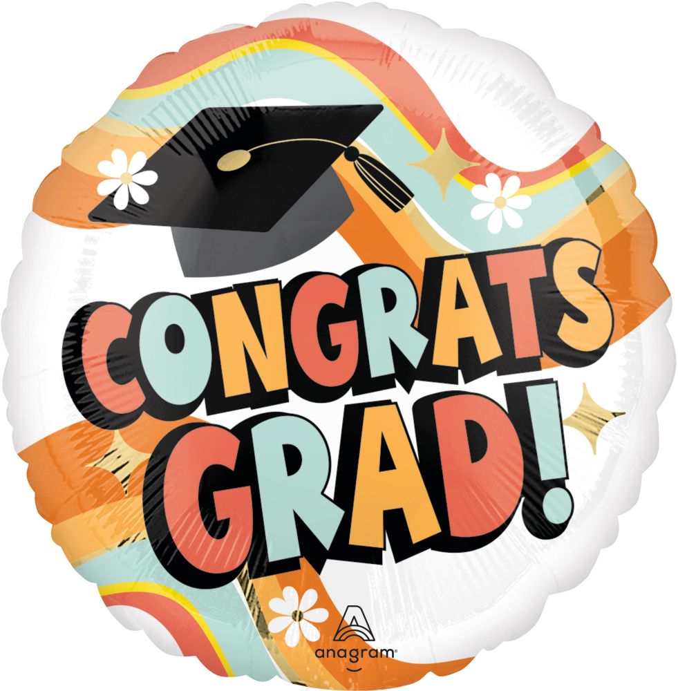 Standard Groovy Congrats Grad Balloon