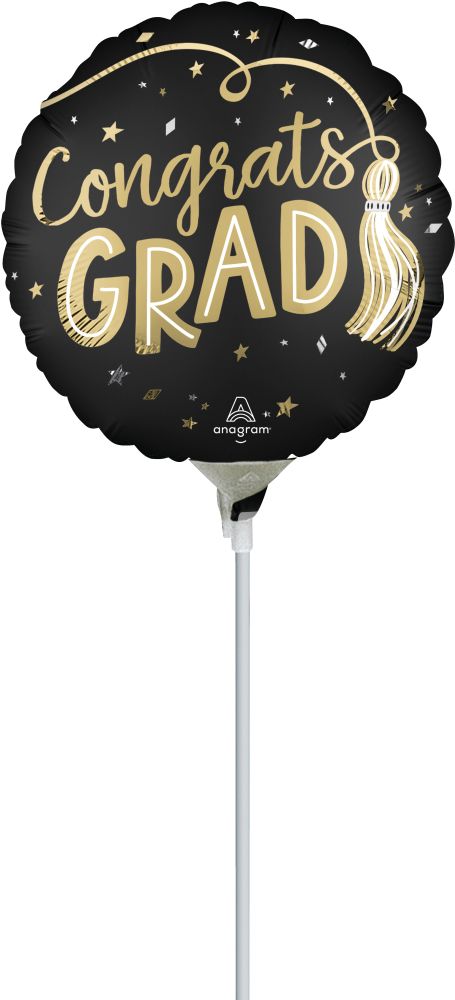 04" Satin Twirling Tassels Congrats Grad Balloon
