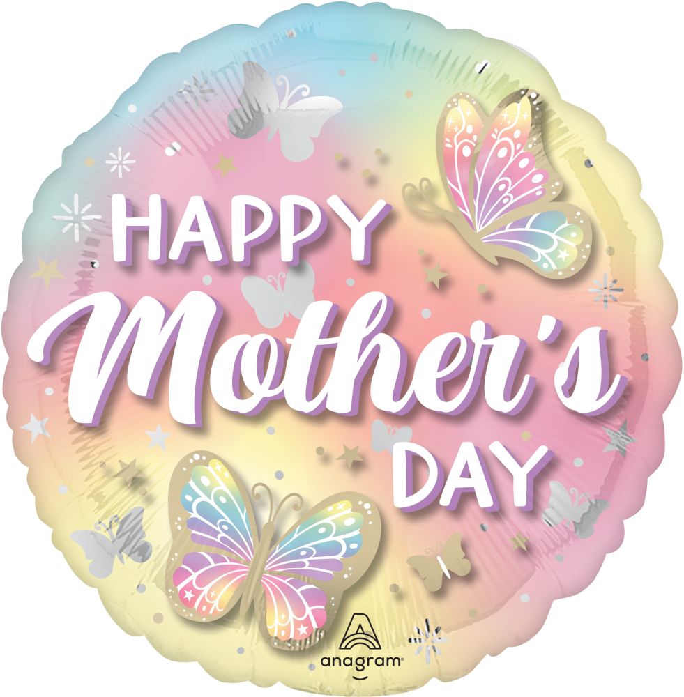21" Panoramic Happy Mothers Day Fluttering Dreams Balloon