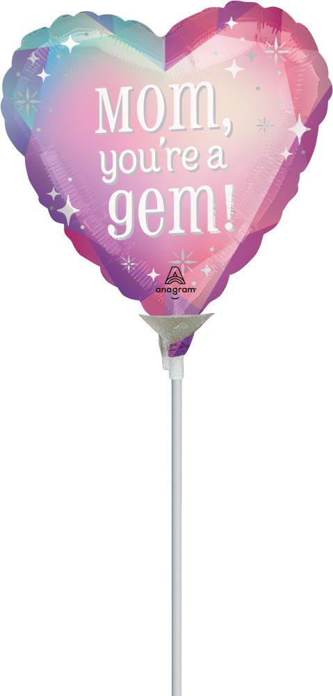 09" Radiant Gems Mom, You're a Gem! Balloon