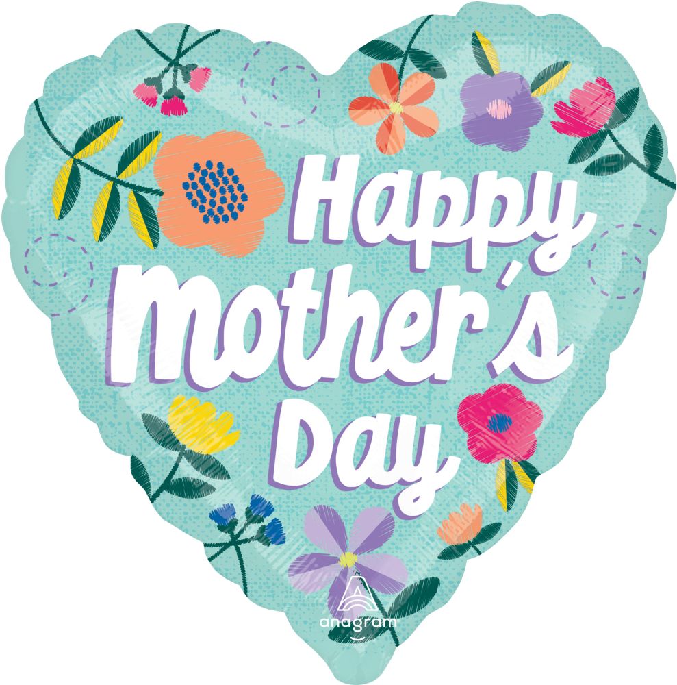 Standard Happy Mothers Day Threaded Love Balloon