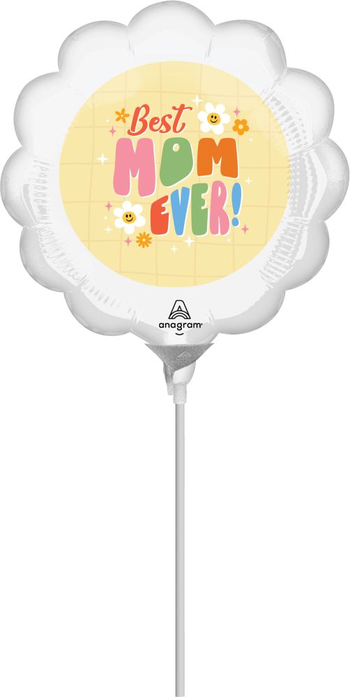MiniShape Retro Charm Best Mom Ever! Balloon