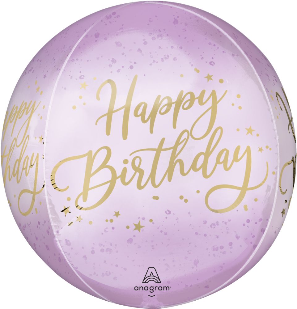 Orbz Lavender Luxe Birthday Balloon