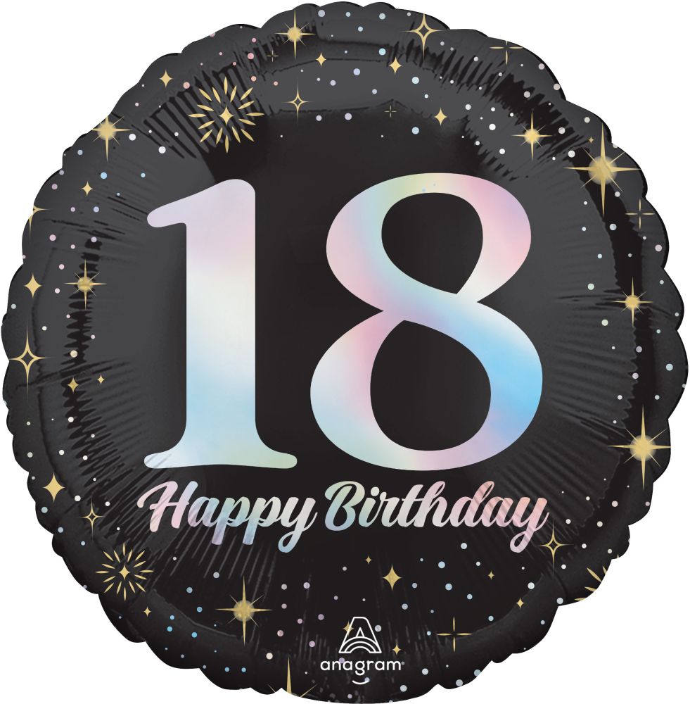 Standard Sparkling Birthday 18 Balloon