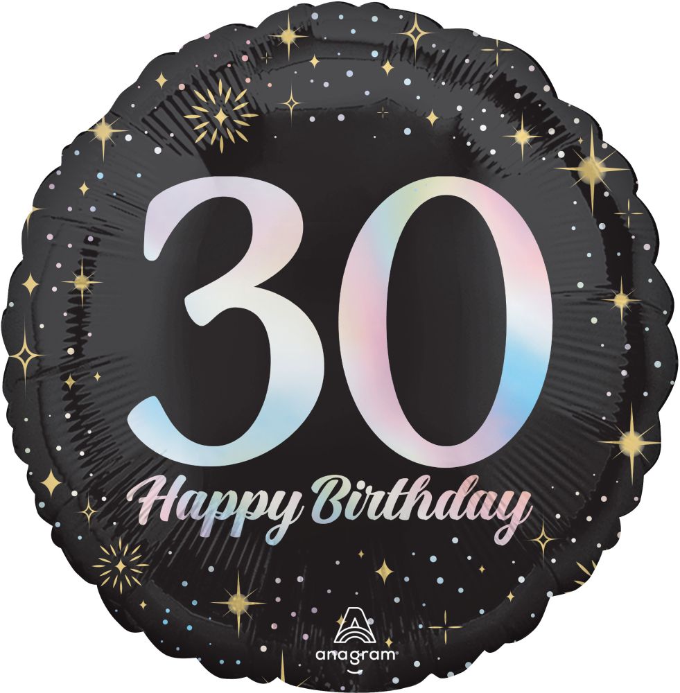 Standard Sparkling Birthday 30 Balloon