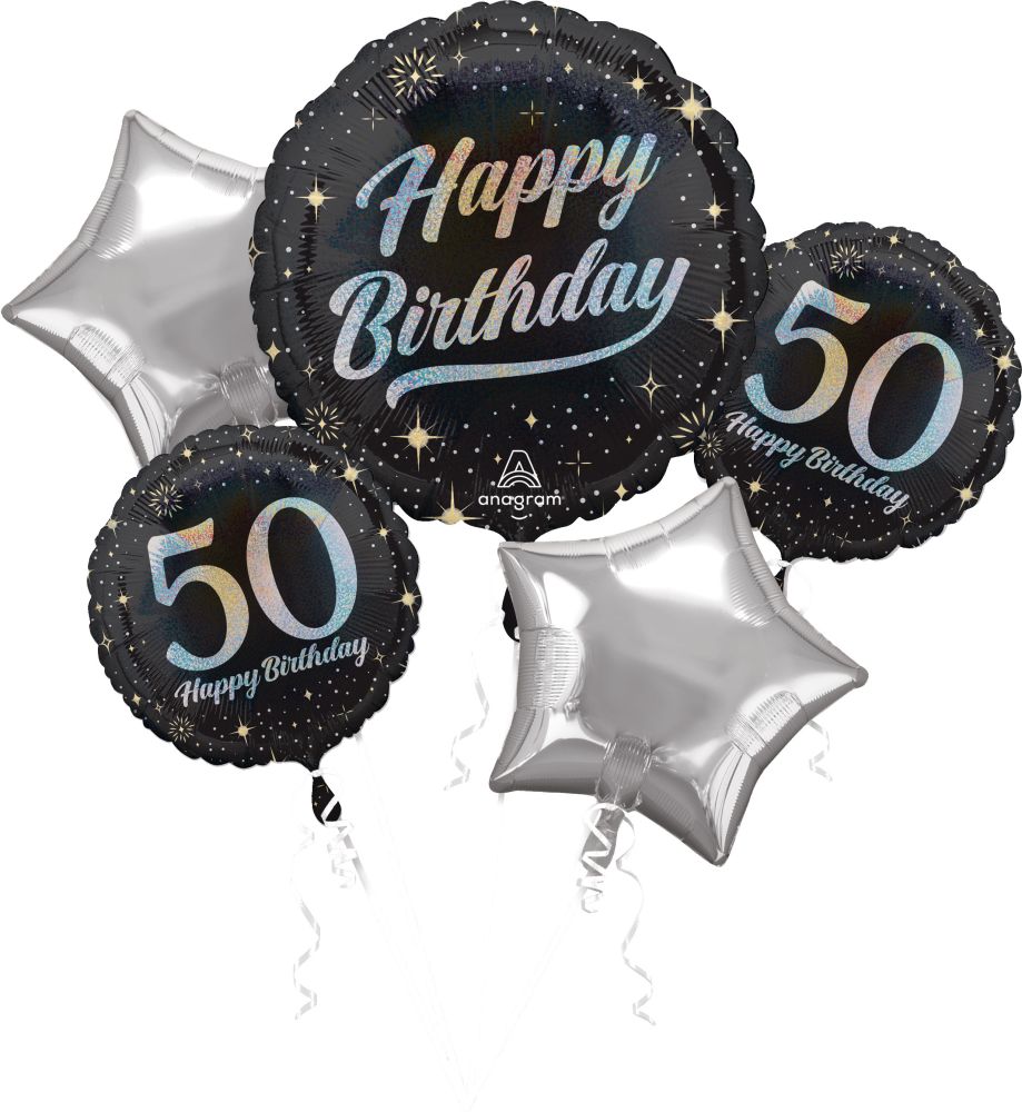 Bouquet Sparkling Birthday 50 Balloon