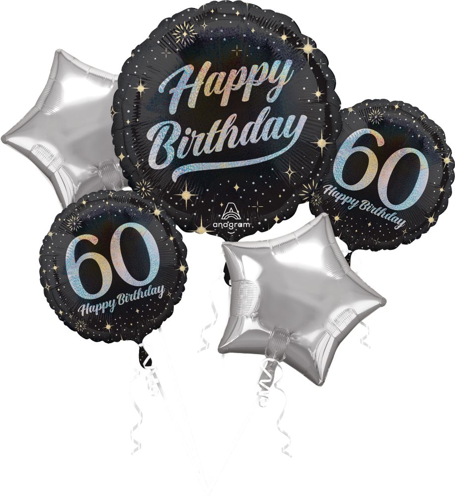 Bouquet Sparkling Birthday 60 Balloon